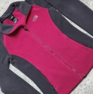 The North Face RDT 300 Fleece Jacket Pink & Gray Women's Small Athleisure Cozy